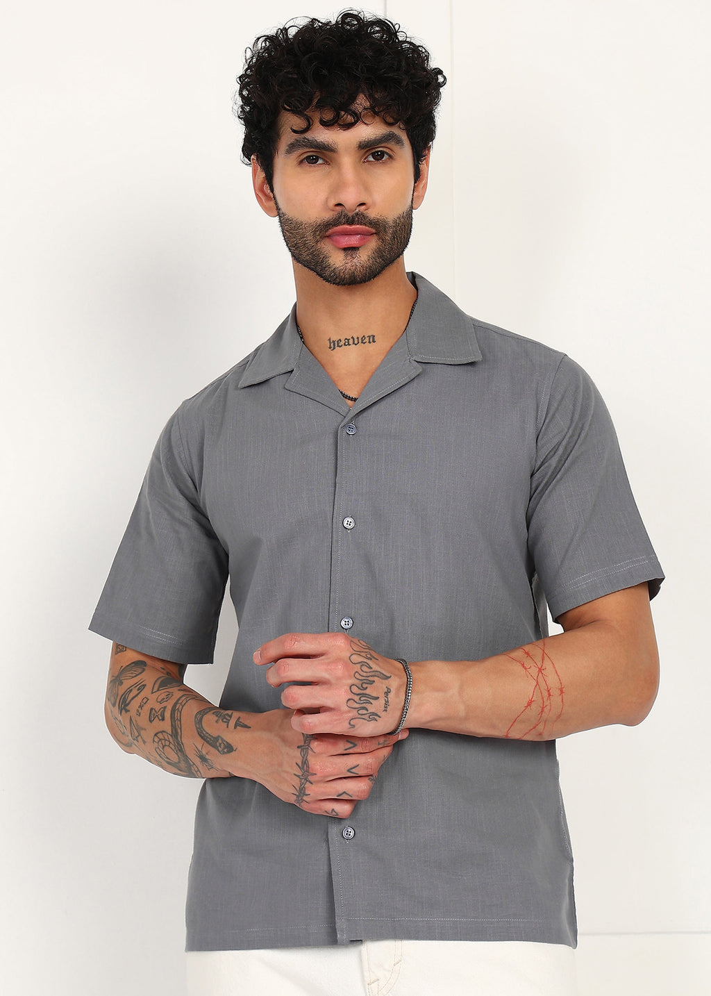 Slate Ease Linen Shirt