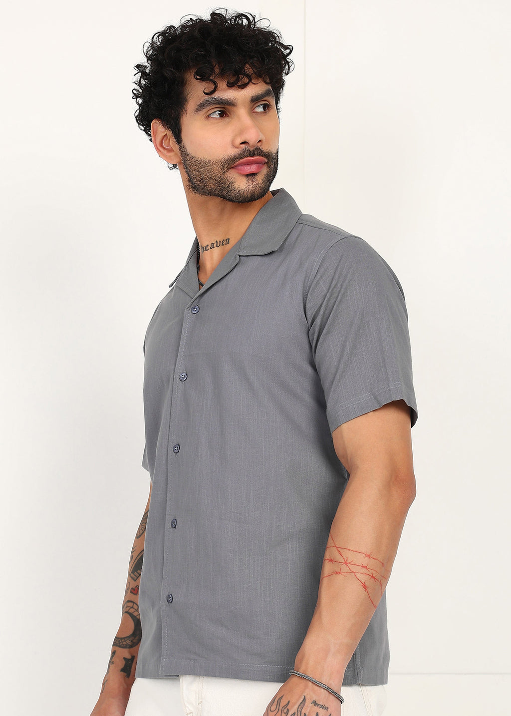 Slate Ease Linen Shirt