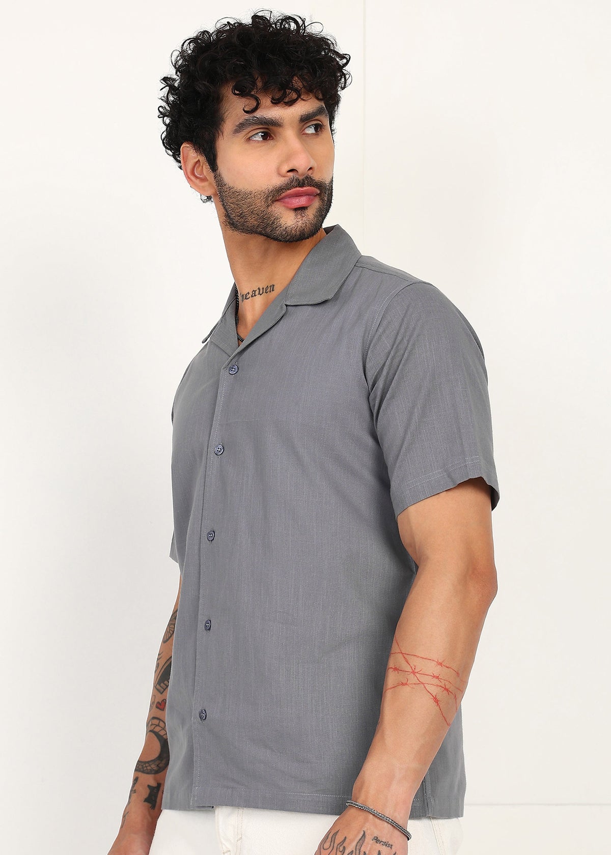 Slate Ease Linen Shirt