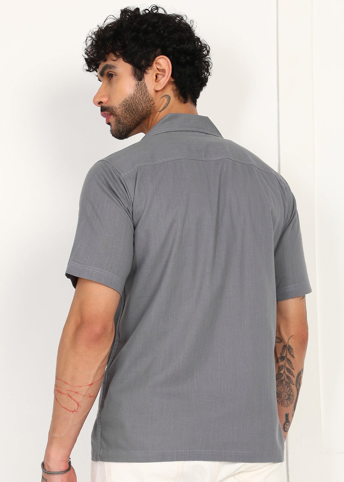 Slate Ease Linen Shirt