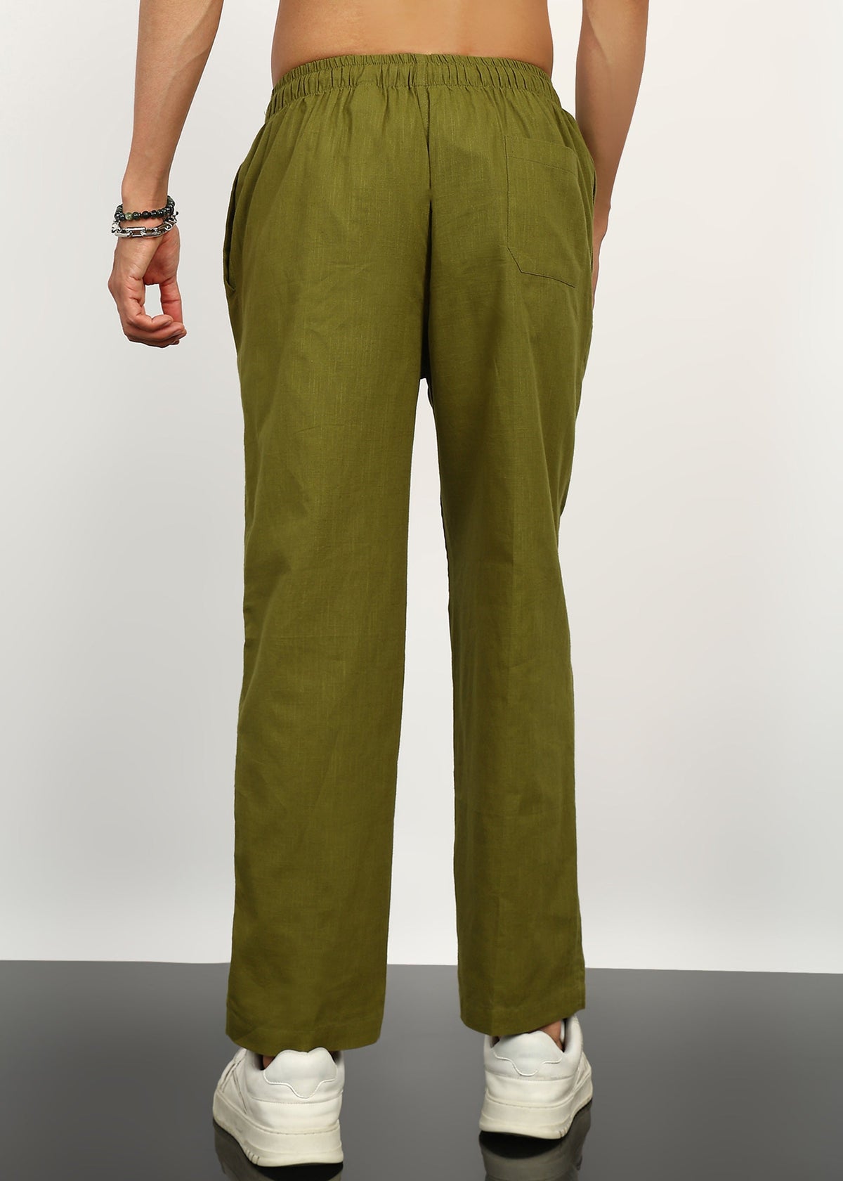 Men Green Pyjama Pent Fabmade