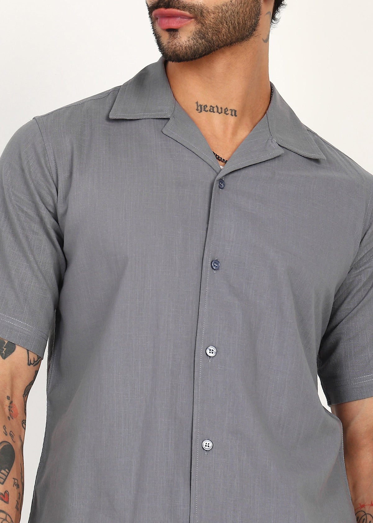 Slate Ease Linen Shirt