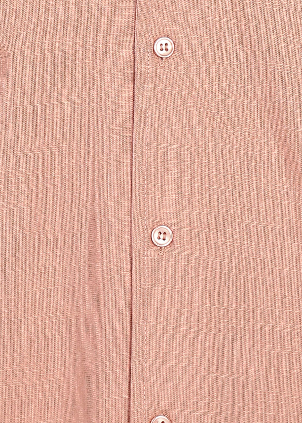 Men’s Peach Linen Short-Sleeve Shirt