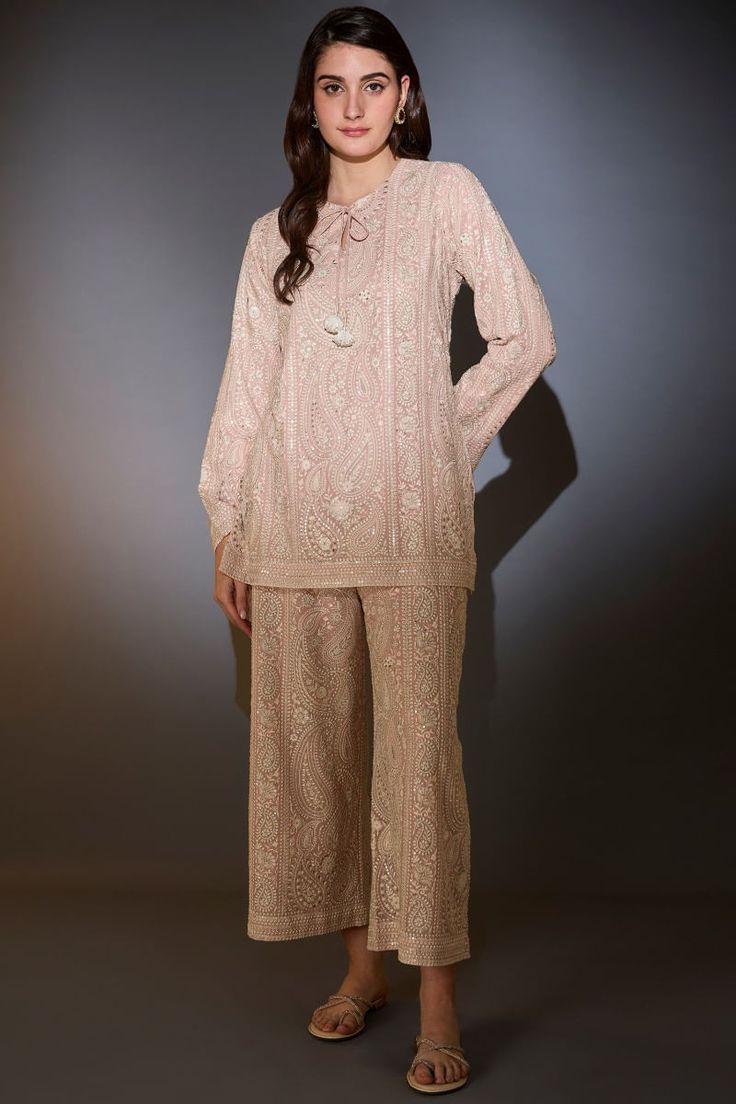 Pastel Chikankari Cord Set