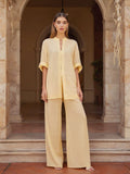 Linen Blend Minimalist Cord Set